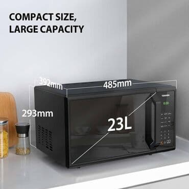 toshiba mikrovalnovka: Микроволновка Toshiba, Отдельностоящая, С конвекцией, цвет - Черный, Новый — 3