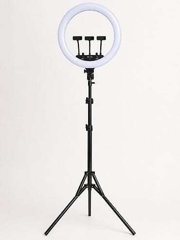 ful paket: LED ring işıq dəsti – tripod və 3 telefon tutacağı ilə - Çap — 1