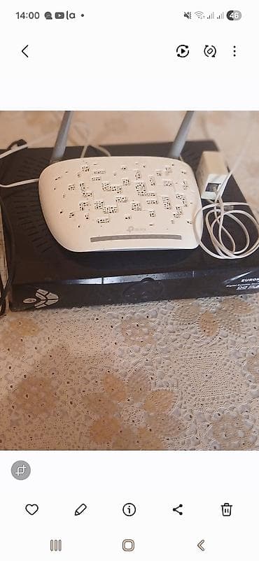 keys sat: TP-Link Wi‑Fi router və Eurostar rəqəmsal TV qəbuledicisi seti Məhsul — 1