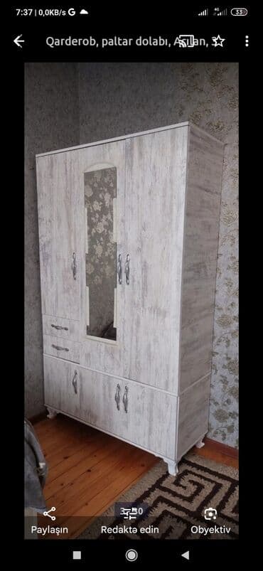 железный шкаф: Новый, Распашной, 3 двери Прямой шкаф, Шифоньер, Азербайджан — 5