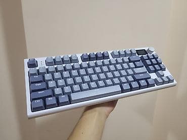 ТВ и видео: Attack Shark K86 Mexanik klaviatura – tam ölçülü, ağ/göy-boz rəng — 1