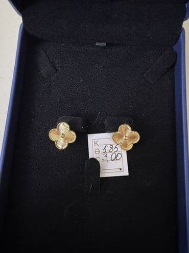 butter bronzer qiymeti: Sırğa, Sarı qızıl, 585 Əyar, 3 g — 1