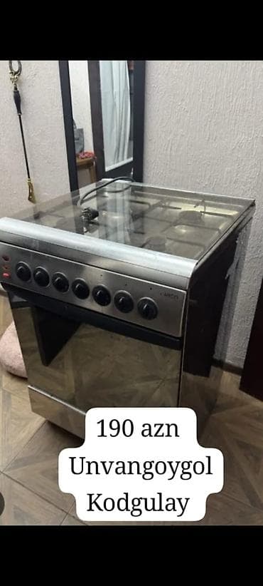 soba mətbəx: Qaz plitəsi və soba kombinə modeli - 4 gözlü qaz üstü: bərabər alov — 1