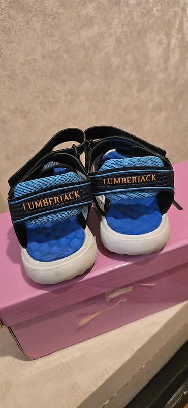 basanojkalar: Lumberjack uşaq sandal modeli - Rəng: tünd mavi/çəhrayı-siz, göy — 2