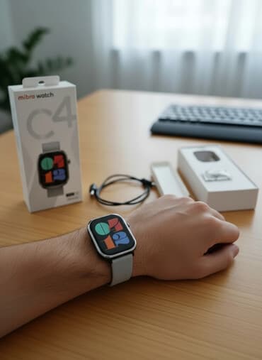 Yeni, Smart saat, Mibro, Sensor ekran, rəng - Boz