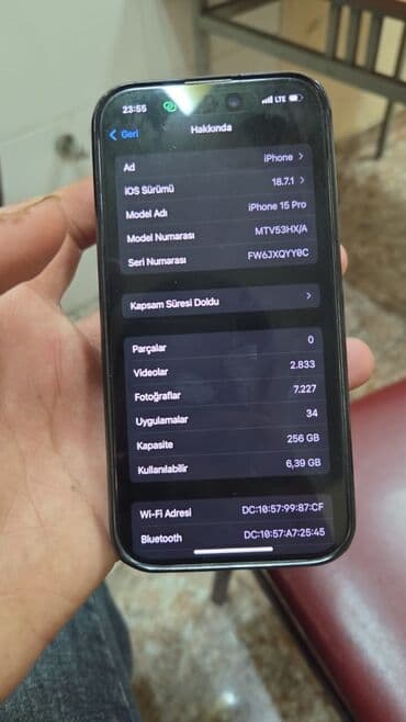 iphone 15 pro max: IPhone 15 Pro, 256 GB, Gümüşü — 6