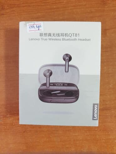 qulaqciq blutuz: Yeni Simsiz (Bluetooth) Qulaqcıqlar, Lenovo, rəng - Qara — 6