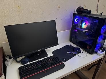 processor i7: Oyun üçün tam hazır masaüstü kompüter seti - Monitor: ASUS 24" 144 Hz — 1