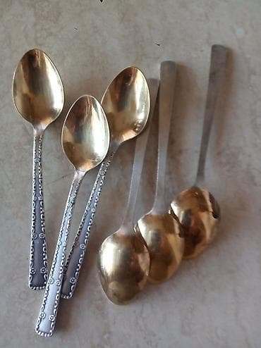 caydanlar: Məhsul: Qızılı qaşıq dəsti Təsvir: - Ümumi say: 6 ədəd qaşıq - — 1