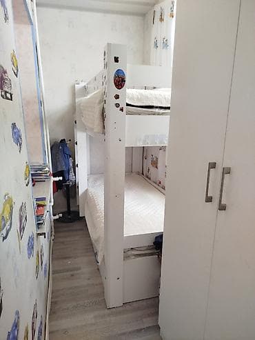 İki mərtəbəli uşaq çarpayısı - Material: laminat - Komplekt: hər iki — 2