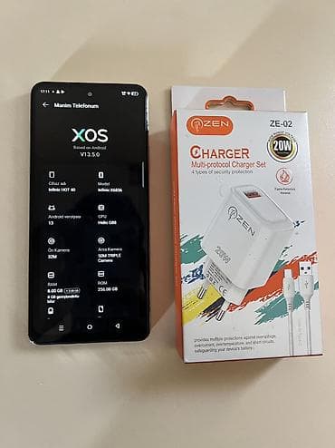 sazz problem: Infinix Hot 40, 256 GB, rəng - Yaşıl, Sensor, Face ID — 8