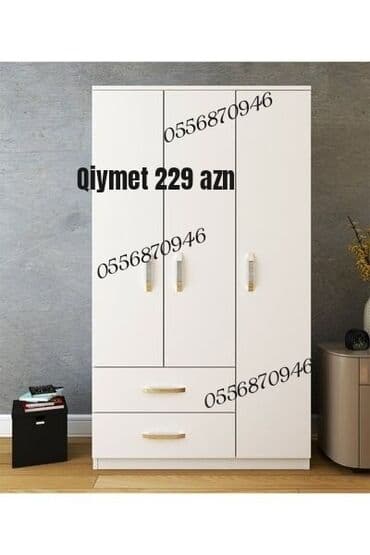 Yeni, Açılan, 3 qapılı Düz dolab, Şifonyer, Azərbaycan