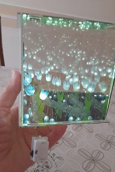 divarda dekor: LED güzgülü dekorativ kub – “sonsuzluq bağçası” effekti Məhsul — 2