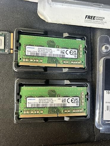 Жёсткие диски (HDD): Оперативная память (RAM) Samsung, 16 ГБ, 3200 МГц, DDR4, Для ноутбука — 1