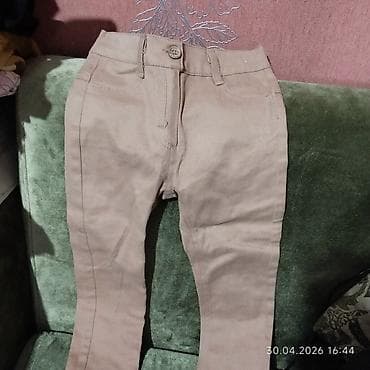 polo classic şalvar: Uşaq şalvar dəsti - Model 1: Açıq mavi cins şalvar. Elastik bel, ön — 3