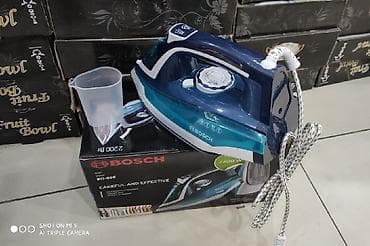 Утюги с парогенератором: Utu ütü Bosch 2200 watt aldtigi keramik 330 ml su tutumu Guclu par — 3