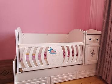 mebel alışı: Oğlan və qız üçün, İşlənmiş, Çarpayı, Matras ilə, Siyirməli — 2