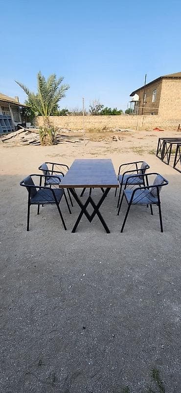 alt ust yataq: Stullar ilə, Düz masa, 6 nəfər — 1