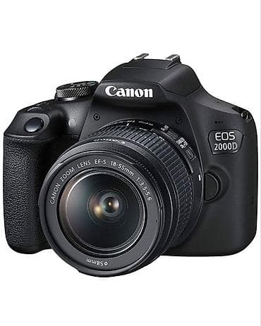 Canon EOS 2000D DSLR fotoaparat + EF‑S 18–55mm f/3.5–5.6 zoom obyektiv — 1