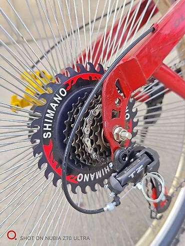 velosiped: OLYMPIA dağ velosipedi - Rəng: qırmızı - Çərçivə: amortizatorlu — 6