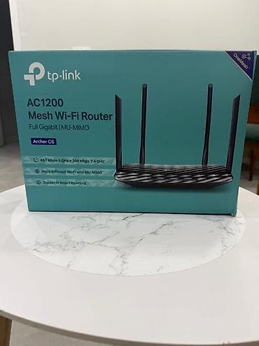 kompüter: Router "TP-Link Archer C6 AC1200" satilir, teze kimidi, chox az — 1