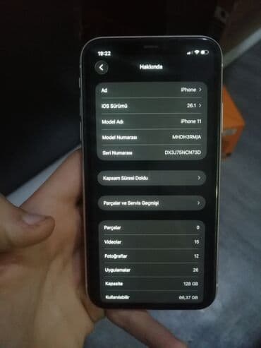 iphone 11 pro ikinci el: IPhone 11, 128 GB, White Titanium, Face ID, Zəmanət — 5