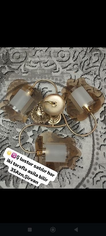 saatlar type 0: Çılçıraq, 3 lampa, Metal — 1