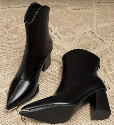 çəkmələr: Çəkmə, Ölçü: 38, rəng - Qara, Yeni — 2