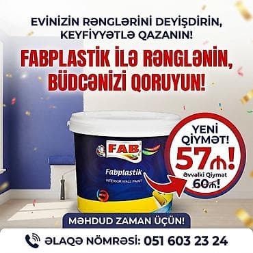 Lalafoda yeni: FAB boyaları – evinizi yeni rənglərlə yeniləmək üçün seçim! Fabplus — 2