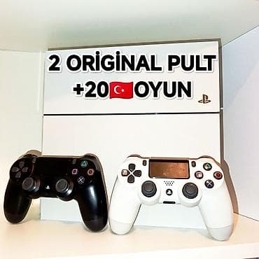 playstation 5 diskləri: Şəkildəki PS4 500gb plombu üzərində, ideal vəziyətdə 2 orijinal pult — 1