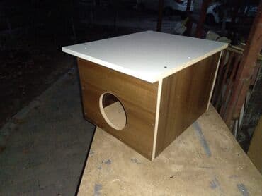 goyərcin yuvaları: Rəngli taxta heyvan evi/budaq evciyi - Material: taxta konstruksiya — 35