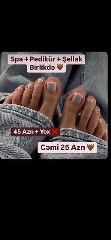 qarabağ leverkusen bilet: Spa + pedikür + şellak Xidmətə daxildir: -pedikura gelene uz lazer — 1