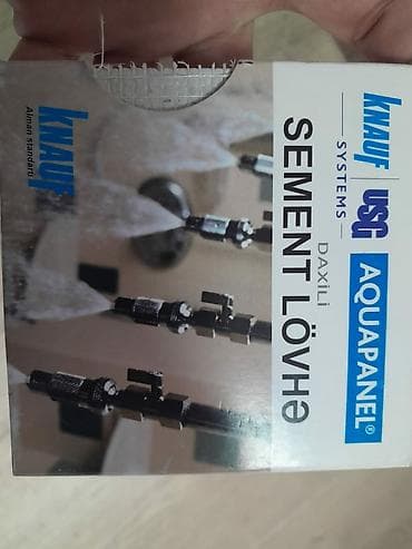 Knauf USG Systems Aquapanel daxili sement lövhəsi. Daxili tikinti və