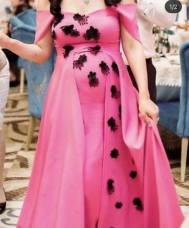 koja donlar: Məhsul: Qadın gecə/ziyafət donu -Ölçü: 38-42 - Rəng: Parlaq fuşya — 1