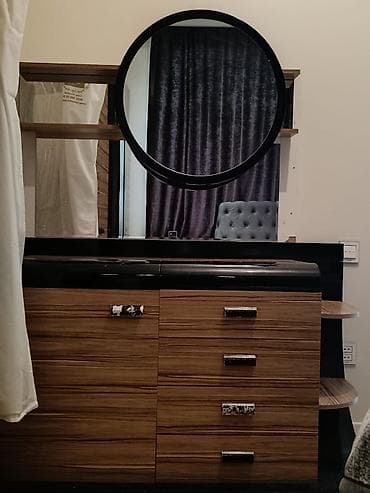 şkaf paltar: 3 qapılı, Güzgülü, Qara, Taxta, Kupe, Düz dolab — 7