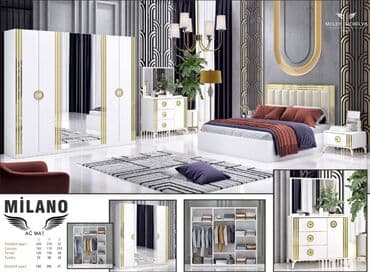 İkinəfərlik çarpayı, Dolab, Termo, 2 tumba, Yeni