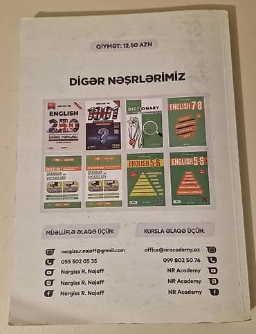 6sinif test: Məhsul: “Sınaq İmtahanları – English” (Nərgiz R. Nəcəf, NR Academy) — 2
