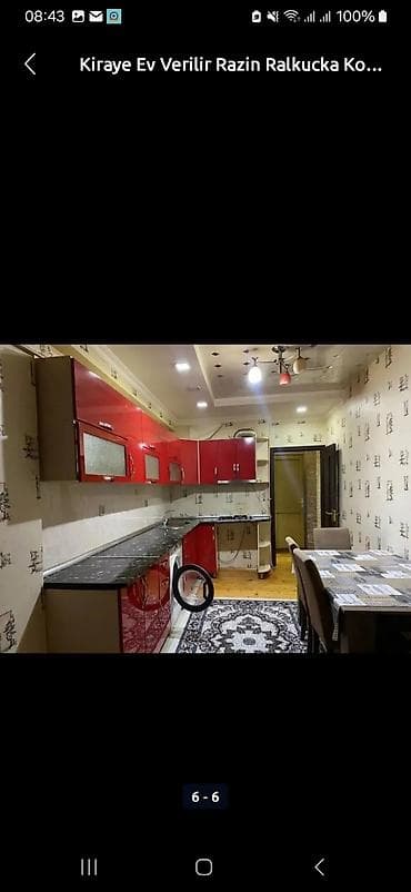 hovsan kiraye ev: Xirdalanda ugur markete yaxin 2 otaqli temirli esyali heyet evi — 3