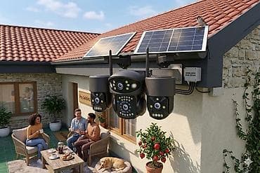 Günəş panelli ağıllı təhlükəsizlik kamera sistemi -1 ədəd stabil, 3