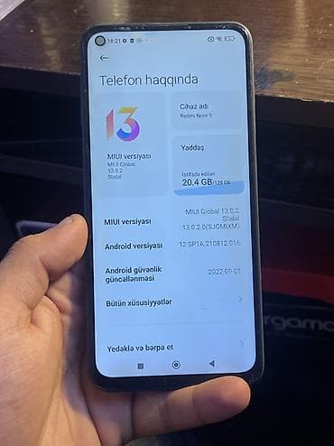 i̇nfinix note 50 pro: Redmi 9, 128 GB, rəng - Boz, Barmaq izi — 7