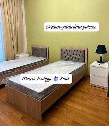 viva matras: Təknəfərlik çarpayı, Matras ilə, Siyirməsiz — 1