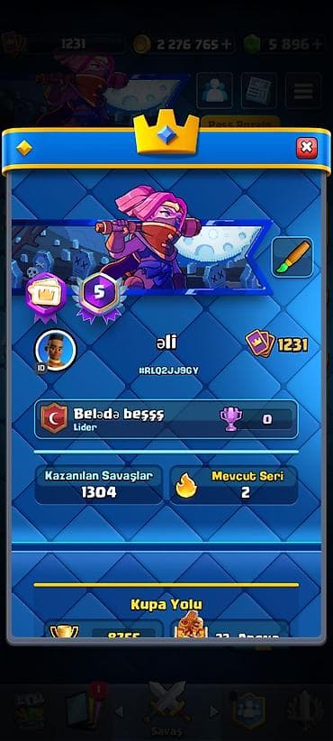 tek qizil gul: Clash Royale hesabı satılır - Kupa: 8755 - Kral Səviyyəsi: 50 səviyyə — 2