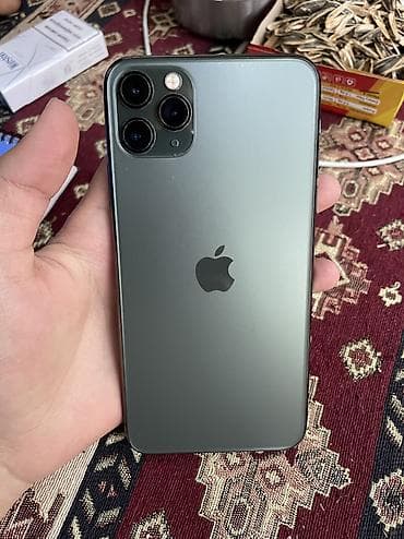 iphone 14 pro ekran: IPhone 11 Pro Max, 64 GB, Space Gray, Barmaq izi, Simsiz şarj, Face ID — 1