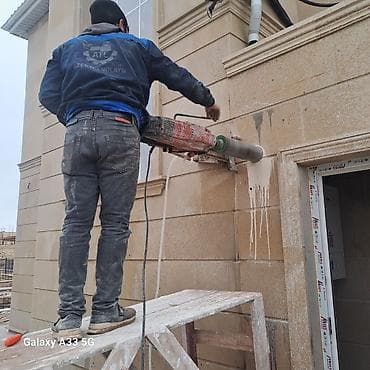 40x40 pencere: Beton və daşda dəqiq kəsim–deşik xidmətləri - Diamond core drilling — 1