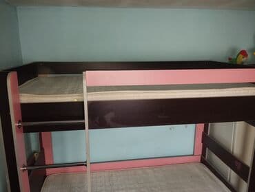 двухъярусные кровати в рассрочку: Oğlan və qız üçün, Çarpayı, Matras ilə, Siyirməli, MDF — 10