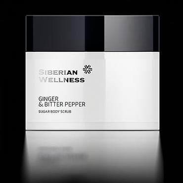 evalar vitamin c: Siberian Wellness -Zəncəfil & Acı istiot Bədən üçün şəkərli skrab — 1