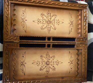 qutu oyunları: Ağac oyma nərd taxtası - Material: keyfiyyətli bərk ağac, əl işidir — 2