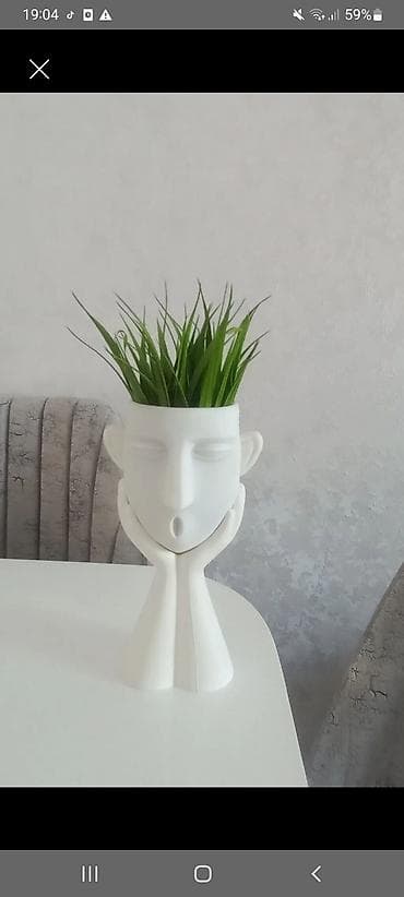 Dekorativ büst formalı qab/çiləyən saksı - Minimalist, ağ rəngli büst lalafo.az -da Dekorativ büst formalı qab/çiləyən saksı - Minimalist, ağ rəngli büst