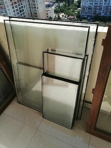 İşlənmiş Pəncərə şüşəsi, Еni: 60 sm, Uzunluğu: 110 sm — 2