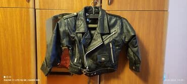 uşaq geyim dəstləri: Хорошая детская фирменная кожаная куртка ! Модная ! — 1